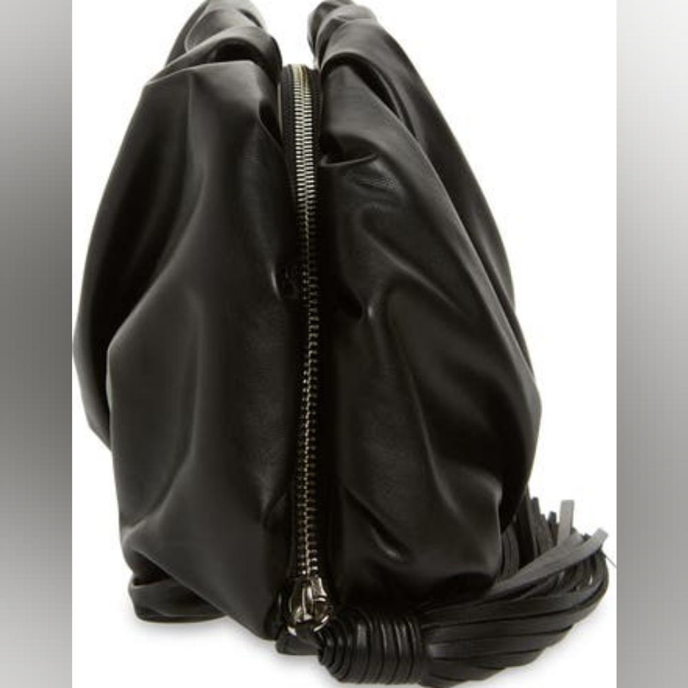 EUC Rebecca Minkoff Ruched Vegan Leather Clutch - Picture 2 of 9